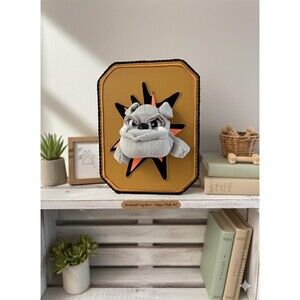 Handmade Faux Taxidermy Bulldog Plush Wall Decor - Quirky Dog Lover Gift Idea